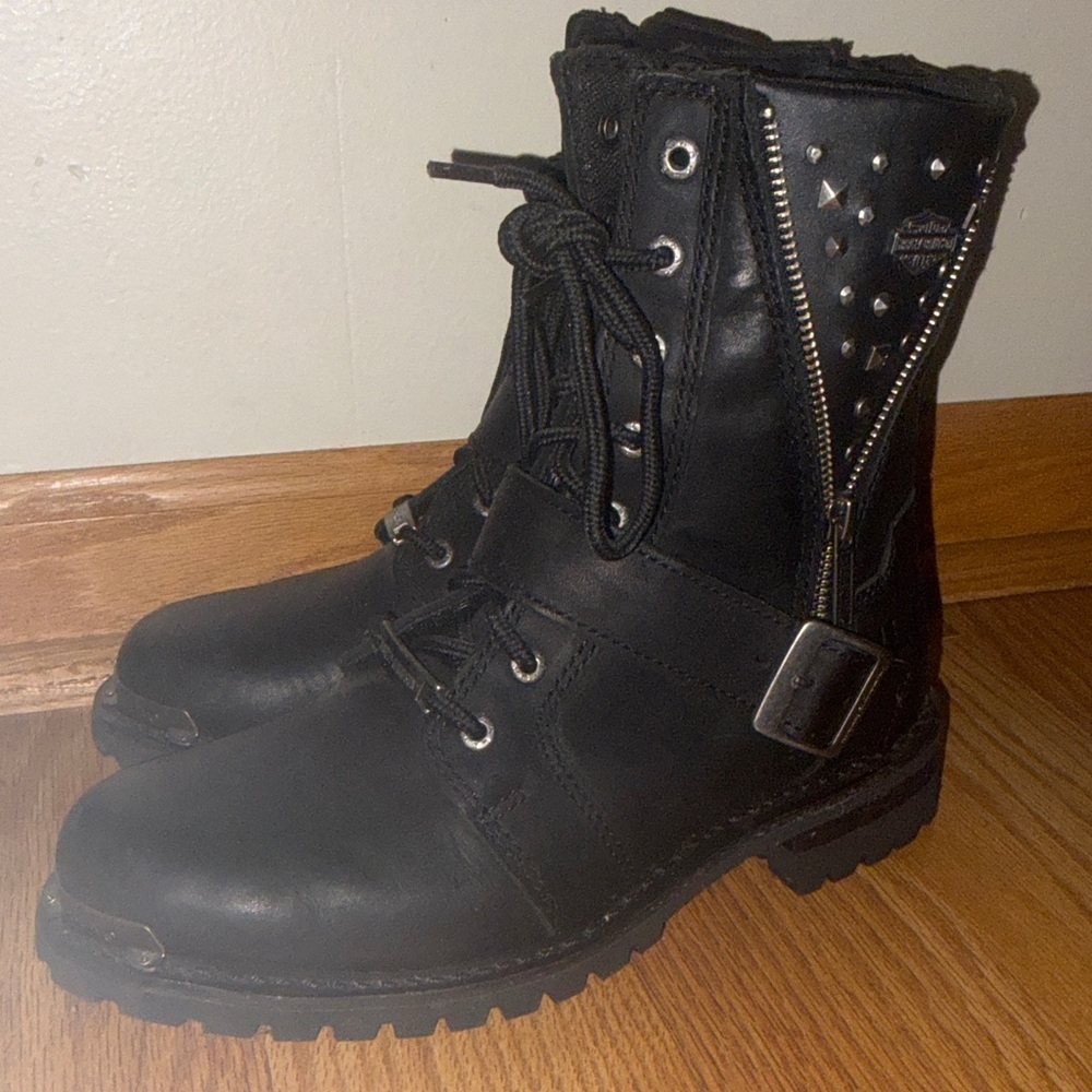 Harley-Davidson Black Boots with Studs
